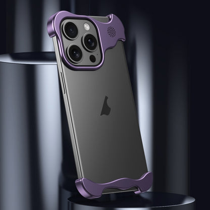 For iPhone 15 Plus Aromatherapy Alloy Frameless Phone Case(Purple) - iPhone 15 Plus Cases by buy2fix | Online Shopping UK | buy2fix