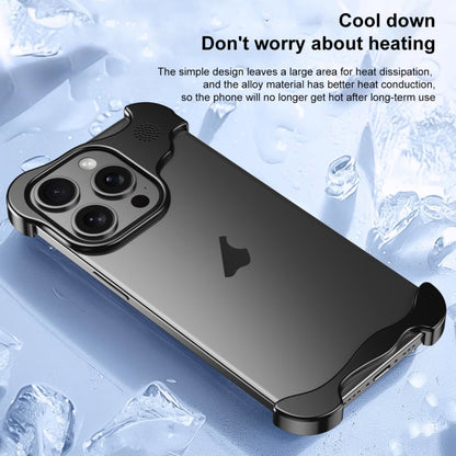 For iPhone 13 Pro Max Aromatherapy Alloy Frameless Phone Case(Silver) - iPhone 13 Pro Max Cases by buy2fix | Online Shopping UK | buy2fix