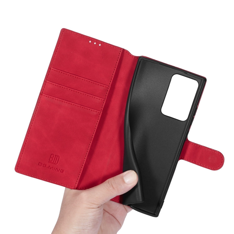 For Samsung Galaxy Note20 Ultra DG.MING Retro Oil Side Horizontal Flip Case with Holder & Card Slots & Wallet(Red) - Galaxy Note20 Ultra Cases by DG.MING | Online Shopping UK | buy2fix