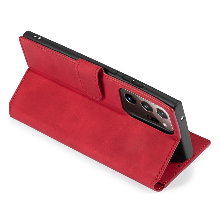 For Samsung Galaxy Note20 Ultra DG.MING Retro Oil Side Horizontal Flip Case with Holder & Card Slots & Wallet(Red) - Galaxy Note20 Ultra Cases by DG.MING | Online Shopping UK | buy2fix