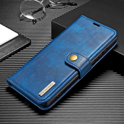 For Samsung Galaxy Note20 DG.MING Crazy Horse Texture Flip Detachable Magnetic Leather Case with Holder & Card Slots & Wallet (Blue) - Galaxy Note20 Cases by DG.MING | Online Shopping UK | buy2fix