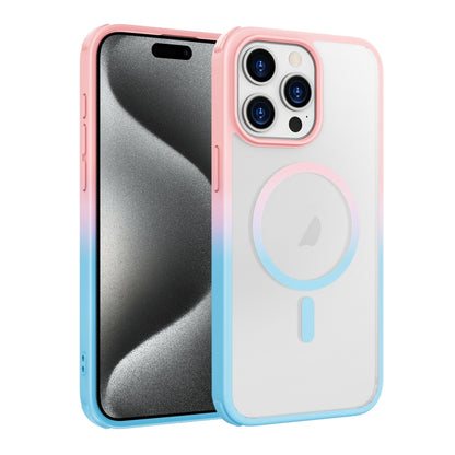 For iPhone 15 Pro Max Colorful MagSafe PC + TPU Phone Case(Pink Blue) - iPhone 15 Pro Max Cases by buy2fix | Online Shopping UK | buy2fix