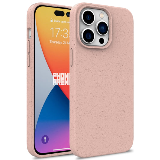 For iPhone 16 Pro Wheat Straw TPU Phone Case(Pink) - iPhone 16 Pro Cases by buy2fix | Online Shopping UK | buy2fix