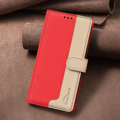 For Google Pixel 9 Pro Color Matching RFID Anti-theft Leather Phone Case(Red) - Google Cases by buy2fix | Online Shopping UK | buy2fix