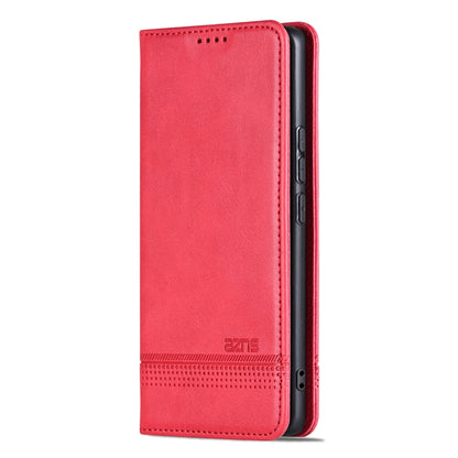 For Samsung Galaxy S25+ 5G AZNS Magnetic Calf Texture Flip Leather Phone Case(Red) - Galaxy S25+ 5G Cases by AZNS | Online Shopping UK | buy2fix