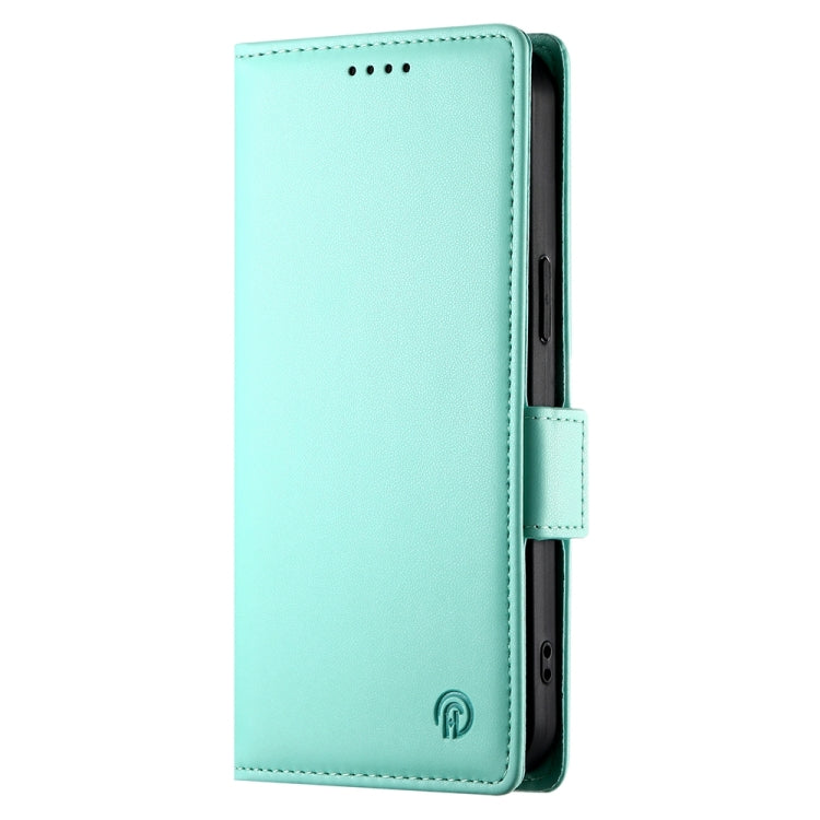 For Google Pixel 9 Pro Side Buckle Magnetic Frosted Leather Phone Case(Mint Green) - Google Cases by buy2fix | Online Shopping UK | buy2fix