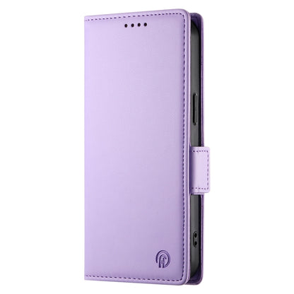 For Google Pixel 9 Pro Side Buckle Magnetic Frosted Leather Phone Case(Purple) - Google Cases by buy2fix | Online Shopping UK | buy2fix