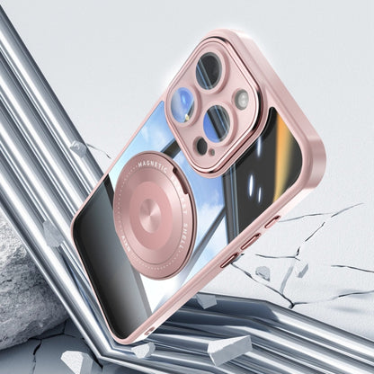 For iPhone 12 Pro Max 360 Holder Magsafe Acrylic Hybrid TPU Phone Case(Pink) - iPhone 12 Pro Max Cases by buy2fix | Online Shopping UK | buy2fix