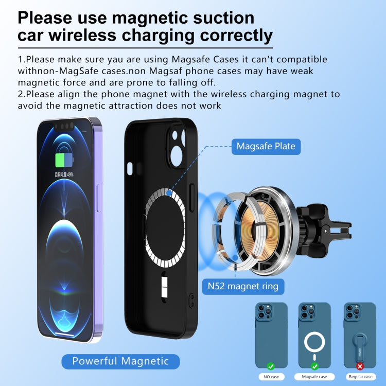 M68 15W Magnetic QI Standard Wireless Charging Car Holder(Dark Grey) - Wireless Charger Holders by buy2fix | Online Shopping UK | buy2fix