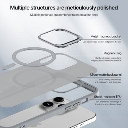 For iPhone 11 Pro Magsafe Skin Feel Lens Holder Phone Case(Transparent) - iPhone 11 Pro Cases by buy2fix | Online Shopping UK | buy2fix