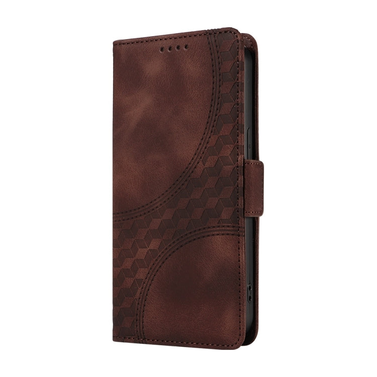 For Redmi K70 Ultra Embossed Rhombus Starry Leather Phone Case(Brown) - Xiaomi Cases by buy2fix | Online Shopping UK | buy2fix