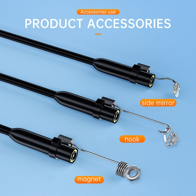 AN112 2 in 1 USB-C / Type-C + 8 Pin Interface 8mm HD Industry Endoscope, Length:2m Hard Tube -  by buy2fix | Online Shopping UK | buy2fix