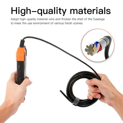 T20 4.3 inch IPS Screen 3.9mm Single Camera IP67 Waterproof Hard Cable Digital Endoscope, Length:2m(Black Orange) -  by buy2fix | Online Shopping UK | buy2fix