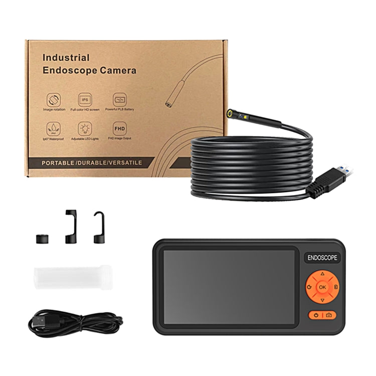 T29 5 inch IPS Screen 5.5mm Single Lens IP67 Waterproof Industrial Endoscope With Bracket, Length:1m -  by buy2fix | Online Shopping UK | buy2fix