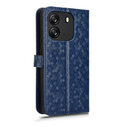 For Blackview Wave 6C Honeycomb Dot Texture Leather Phone Case(Blue) - More Brand by buy2fix | Online Shopping UK | buy2fix