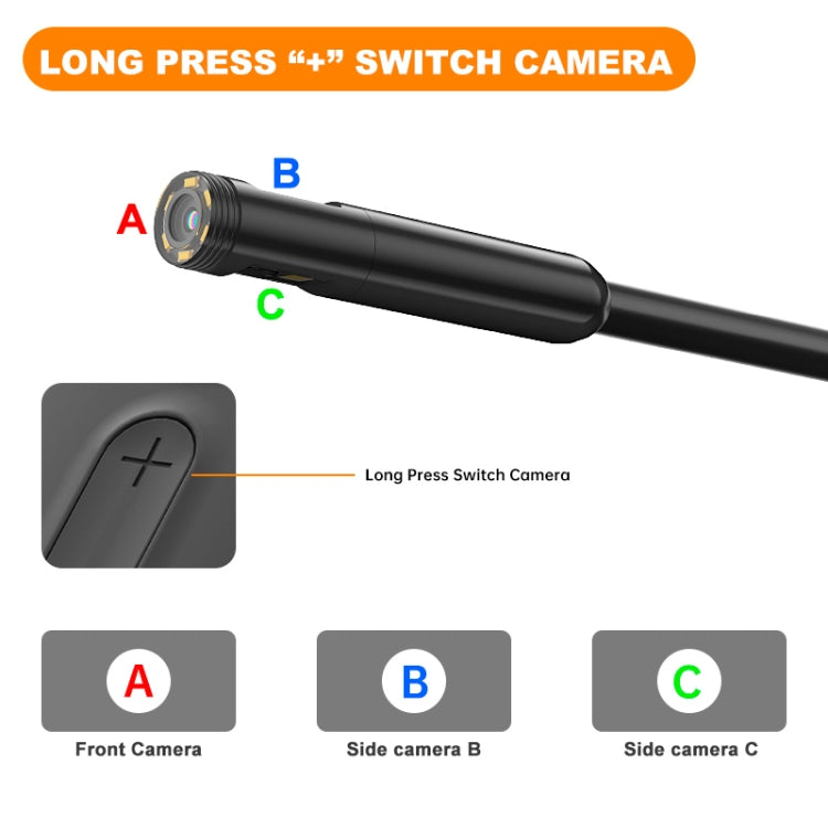 Y15 8mm Single Camera WiFi Connected Hard Cable HD Industrial Endoscope, Length:2m(Black) -  by buy2fix | Online Shopping UK | buy2fix