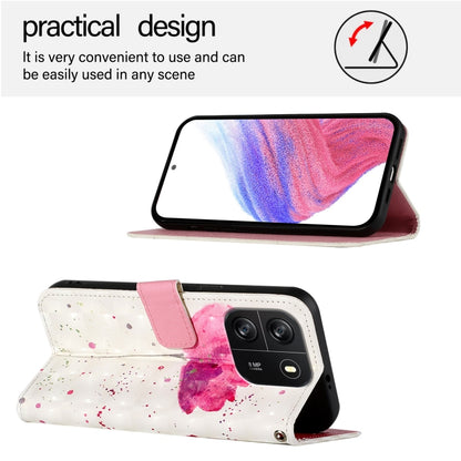 For Blackview Wave 6C 3D Painting Horizontal Flip Leather Phone Case(Flower) - More Brand by buy2fix | Online Shopping UK | buy2fix