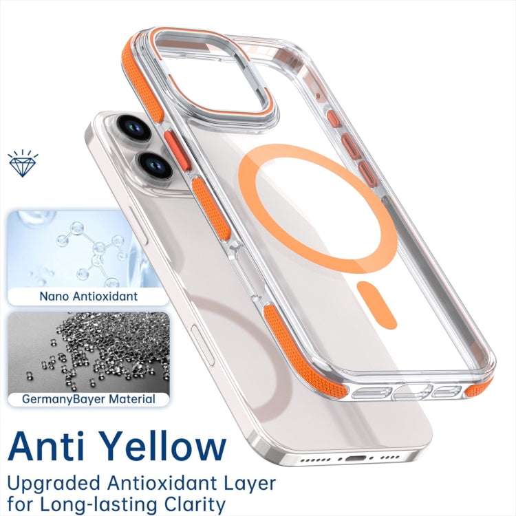 For iPhone 14 Pro Dual-Color Clear Acrylic Hybrid TPU Lens Flip Holder MagSafe Phone Case(Black) - iPhone 14 Pro Cases by buy2fix | Online Shopping UK | buy2fix