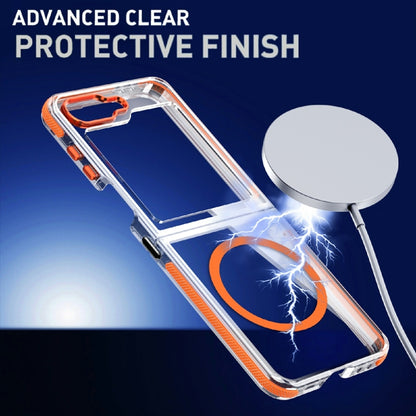 For Samsung Galaxy Z Flip5 Dual-Color Clear Acrylic Hybrid TPU MagSafe Phone Case(Transparent) - Galaxy Z Flip5 Cases by buy2fix | Online Shopping UK | buy2fix