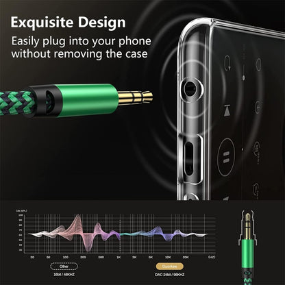 3.5mm Male to Dual 3.5mm Audio + Microphone 2 in 1 Audio Adapter Cable, Length:3m(Green) - Video & Audio Cable by imak | Online Shopping UK | buy2fix