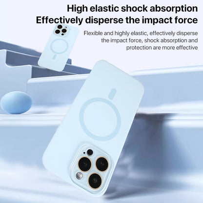 For iPhone 14 Pro MagSafe Liquid Silicone Full Coverage Phone Case with Lens Film(Green) - iPhone 14 Pro Cases by buy2fix | Online Shopping UK | buy2fix