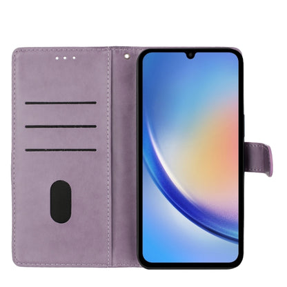 For Google Pixel 9 / 9 Pro Butterflies and Flowers Leather Phone Case(Purple) - Google Cases by buy2fix | Online Shopping UK | buy2fix