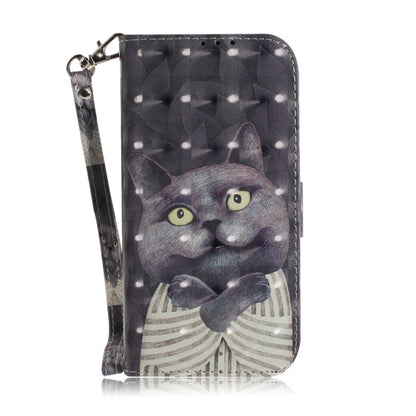 For Samsung Galaxy S25 5G 3D Colored Horizontal Flip Leather Phone Case(Hug Cat) - Galaxy S25 5G Cases by buy2fix | Online Shopping UK | buy2fix