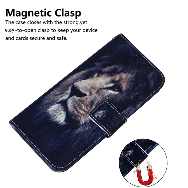 For Samsung Galaxy S25 5G Coloured Drawing Flip Leather Phone Case(Lion) - Galaxy S25 5G Cases by buy2fix | Online Shopping UK | buy2fix