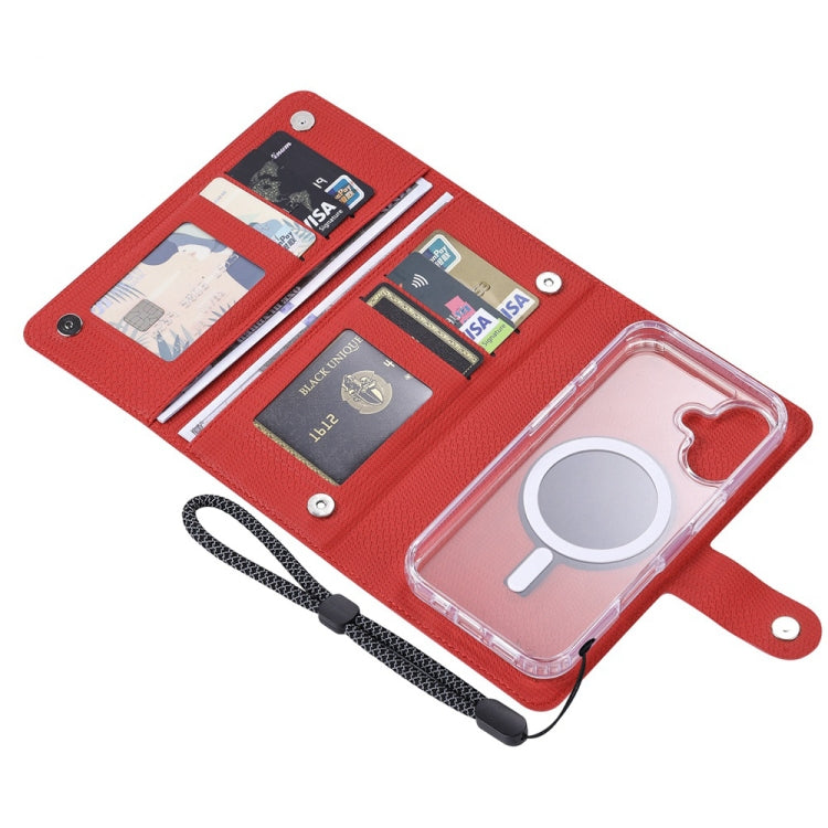 For iPhone 16 ViLi GHA-C Series RFID MagSafe Magnetic Flip Leather Phone Case(Red) - iPhone 16 Cases by ViLi | Online Shopping UK | buy2fix