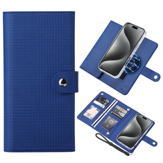 For iPhone 15 Pro Max ViLi GHA-C Series RFID MagSafe Magnetic Flip Leather Phone Case(Blue) - iPhone 15 Pro Max Cases by ViLi | Online Shopping UK | buy2fix