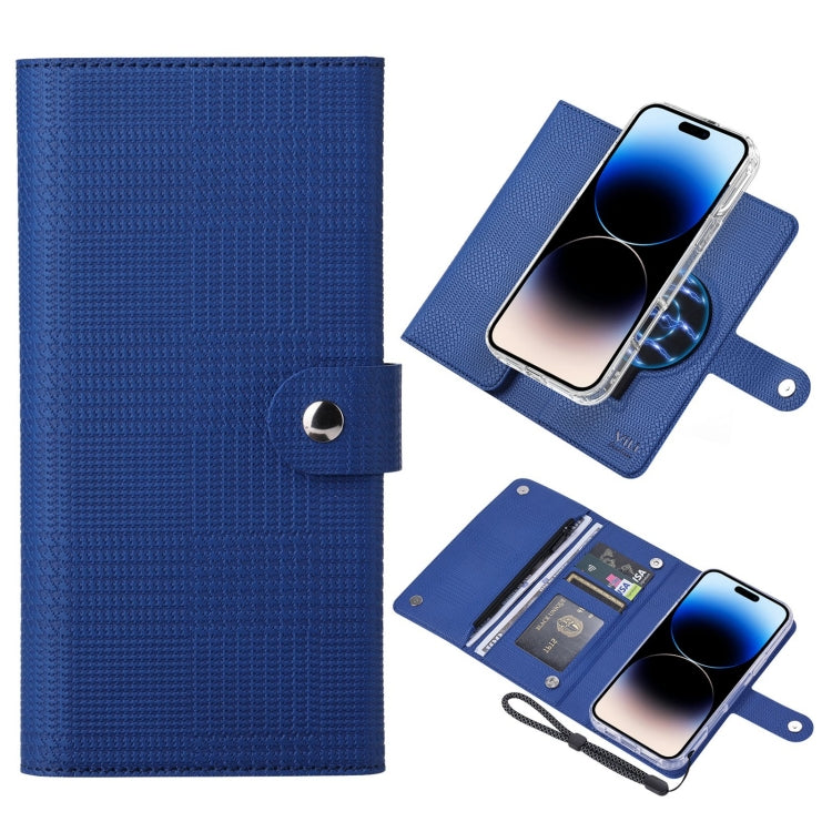 For iPhone 14 Pro ViLi GHB-C Series RFID MagSafe Magnetic Flip Leather Phone Case(Blue) - iPhone 14 Pro Cases by ViLi | Online Shopping UK | buy2fix