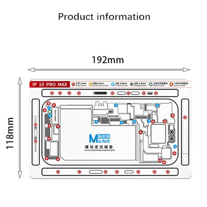 For iPhone 15 MaAnt Double-sided Screw Positioning Flexible Soft Magnetic Pad - Magnetic Screws Mat by MaAnt | Online Shopping UK | buy2fix