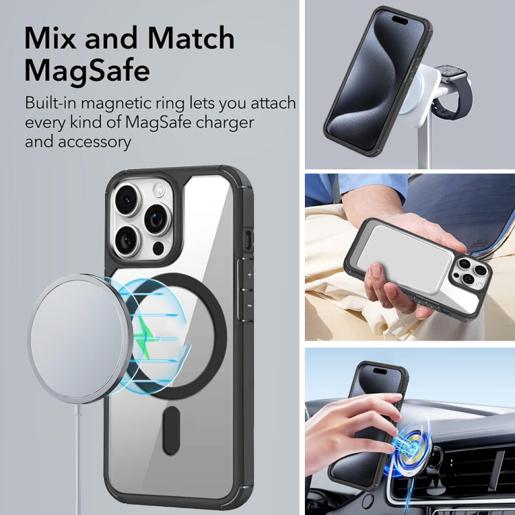 For iPhone 15 MagSafe Acrylic Hybrid TPU Phone Case(Black) - iPhone 15 Cases by buy2fix | Online Shopping UK | buy2fix