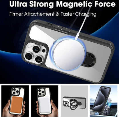 For iPhone 14 Pro MagSafe Acrylic Hybrid TPU Phone Case with Holder(Royal Blue) - iPhone 14 Pro Cases by buy2fix | Online Shopping UK | buy2fix