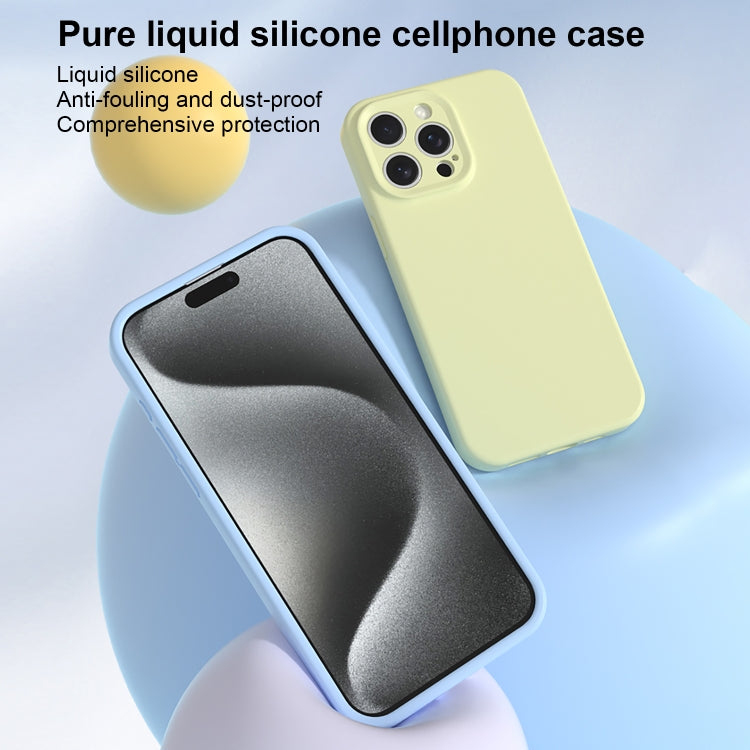 For iPhone 16 Pro Precise Hole Liquid Silicone Jelly Color Full Coverage Phone Case(Khaki) - iPhone 16 Pro Cases by buy2fix | Online Shopping UK | buy2fix