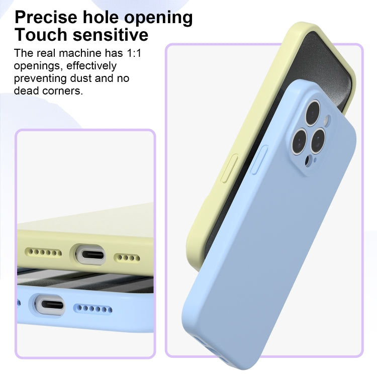 For iPhone 16 Pro Precise Hole Liquid Silicone Jelly Color Full Coverage Phone Case(Moss Green) - iPhone 16 Pro Cases by buy2fix | Online Shopping UK | buy2fix