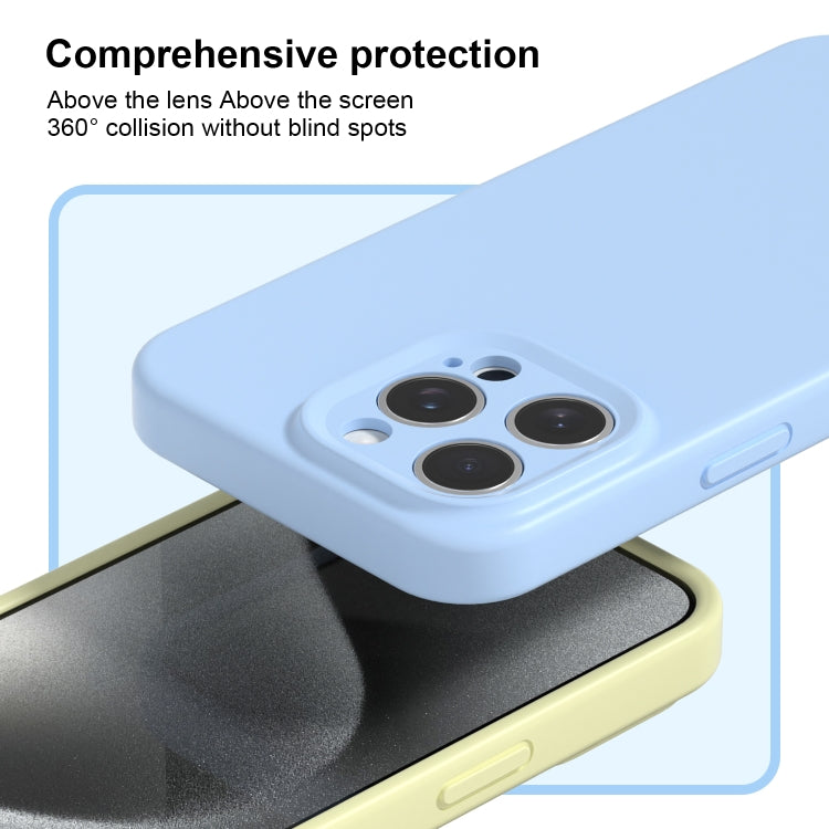 For iPhone 16 Plus Precise Hole Liquid Silicone Jelly Color Full Coverage Phone Case(White) - iPhone 16 Plus Cases by buy2fix | Online Shopping UK | buy2fix