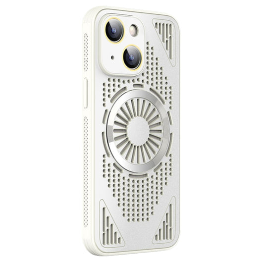 For iPhone 13 Hollow Cooling MagSafe Shockproof Phone Case(White) - iPhone 13 Cases by buy2fix | Online Shopping UK | buy2fix