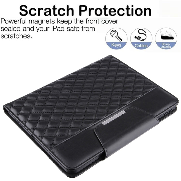 For iPad Pro 11 2024 Checkered Hardware Buckle Leather Smart Tablet Case(Black) - iPad Pro 11 2024 Cases by buy2fix | Online Shopping UK | buy2fix