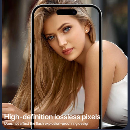 For iPhone 16 Pro / 16 Pro Max HD Lens Protective Film with Diamond(Rose Red) - iPhone 16 Pro Max Tempered Glass by buy2fix | Online Shopping UK | buy2fix