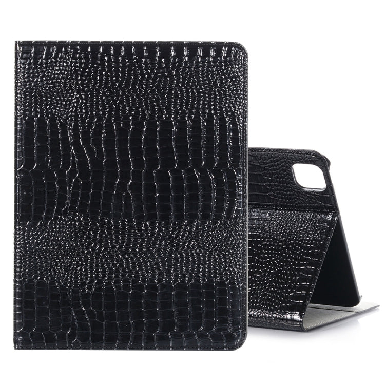 For iPad Pro 13  2024 Crocodile Texture Leather Tablet Case(Black) - iPad Pro 13 2024 Cases by buy2fix | Online Shopping UK | buy2fix