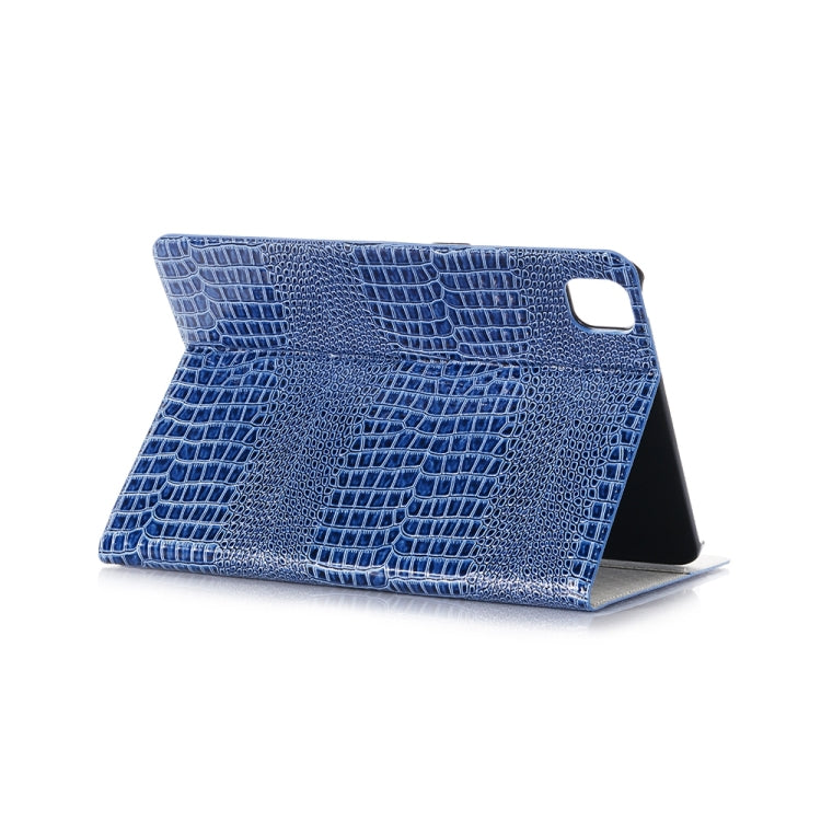 For iPad Pro 11 2024 Crocodile Texture Leather Tablet Case(Blue) - iPad Pro 11 2024 Cases by buy2fix | Online Shopping UK | buy2fix