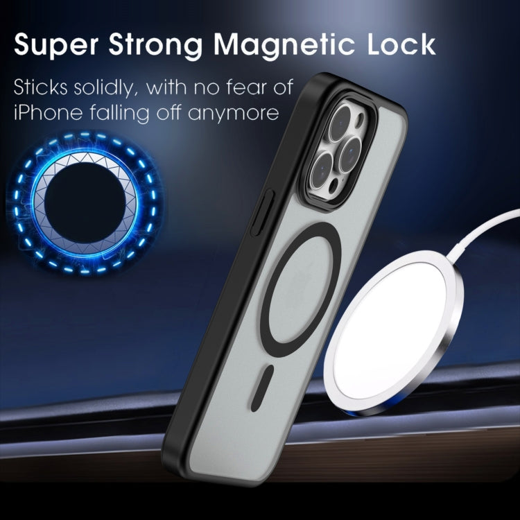 For iPhone 12 Pro Max TPU Hybrid PC Inner Magnetic MagSafe Phone Case(Black) - iPhone 12 Pro Max Cases by buy2fix | Online Shopping UK | buy2fix