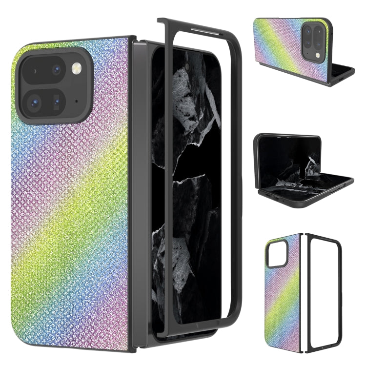 For Google Pixel 9 Pro Fold Diamond Frame Edge Full Coverage Phone Case(Rainbow Diamond) - Google Cases by buy2fix | Online Shopping UK | buy2fix