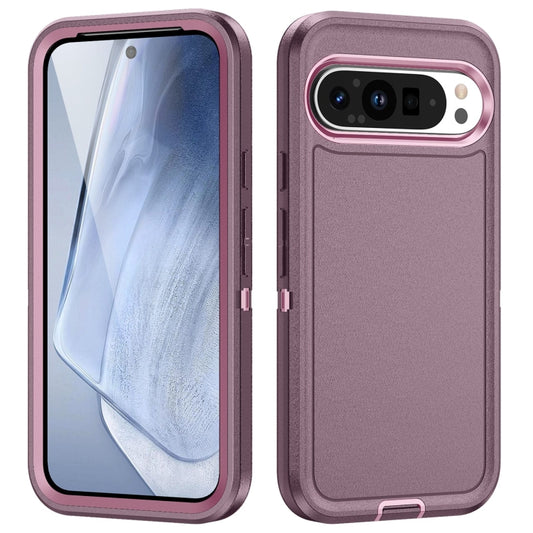 For Google Pixel 9 Pro Life Waterproof Rugged PC + Silicone Phone Case(Purple + Pink) - Google Cases by buy2fix | Online Shopping UK | buy2fix