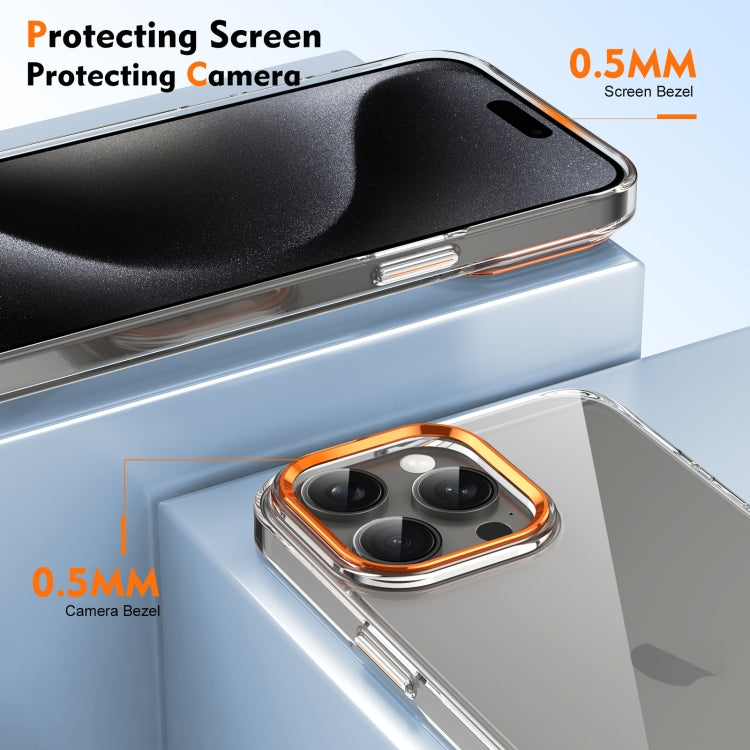 For iPhone 16 Pro Ice Feel HD Transparent PC Full Coverage Phone Case(Orange) - iPhone 16 Pro Cases by buy2fix | Online Shopping UK | buy2fix