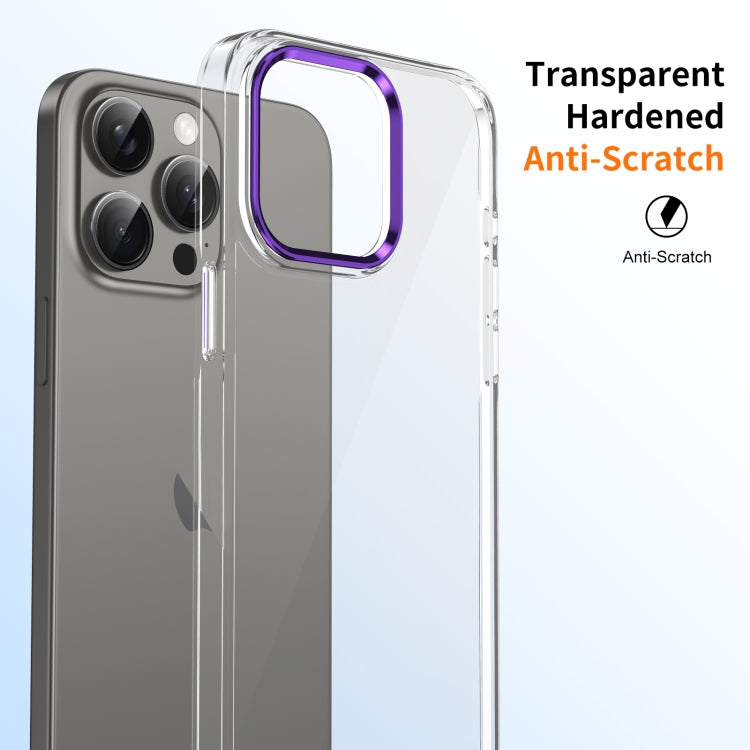 For iPhone 16 Pro Max Ice Feel HD Transparent PC Full Coverage Phone Case(Purple) - iPhone 16 Pro Max Cases by buy2fix | Online Shopping UK | buy2fix