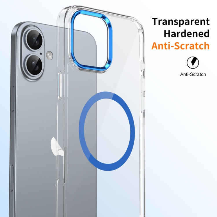 For iPhone 16 Plus Ice Feel HD Transparent MagSafe PC Full Coverage Phone Case(Blue) - iPhone 16 Plus Cases by buy2fix | Online Shopping UK | buy2fix