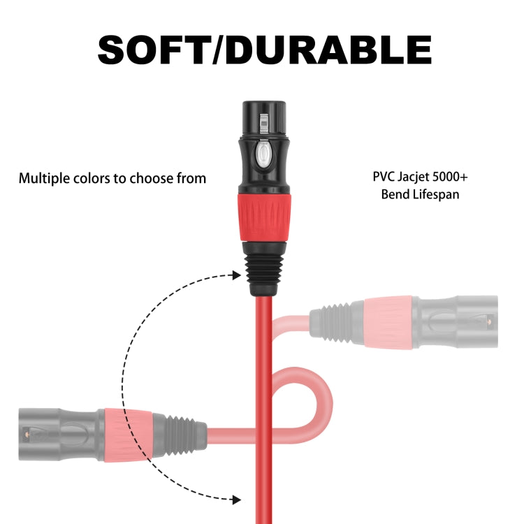 JC1015 XLR 3pin Male to Female Audio Cable, Length:10m(Green) - Microphone Audio Cable & Connector by buy2fix | Online Shopping UK | buy2fix