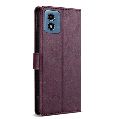 For Motorola Moto G Play 2024 N.BEKUS CSJ-P1 Solid Color Leather Phone Case(Wine Red) - Motorola Cases by N.BEKUS | Online Shopping UK | buy2fix